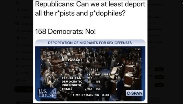 Here’s the List of 158 Representatives Who Voted To Keep Convicted Sex Offender Illegals In America