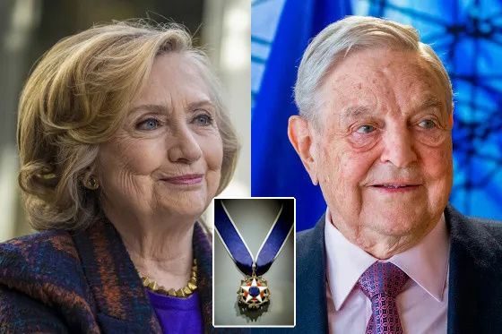 Biden to Present Nazi Collaborator George Soros, Hillary Clinton, with Presidential Medal of Freedom