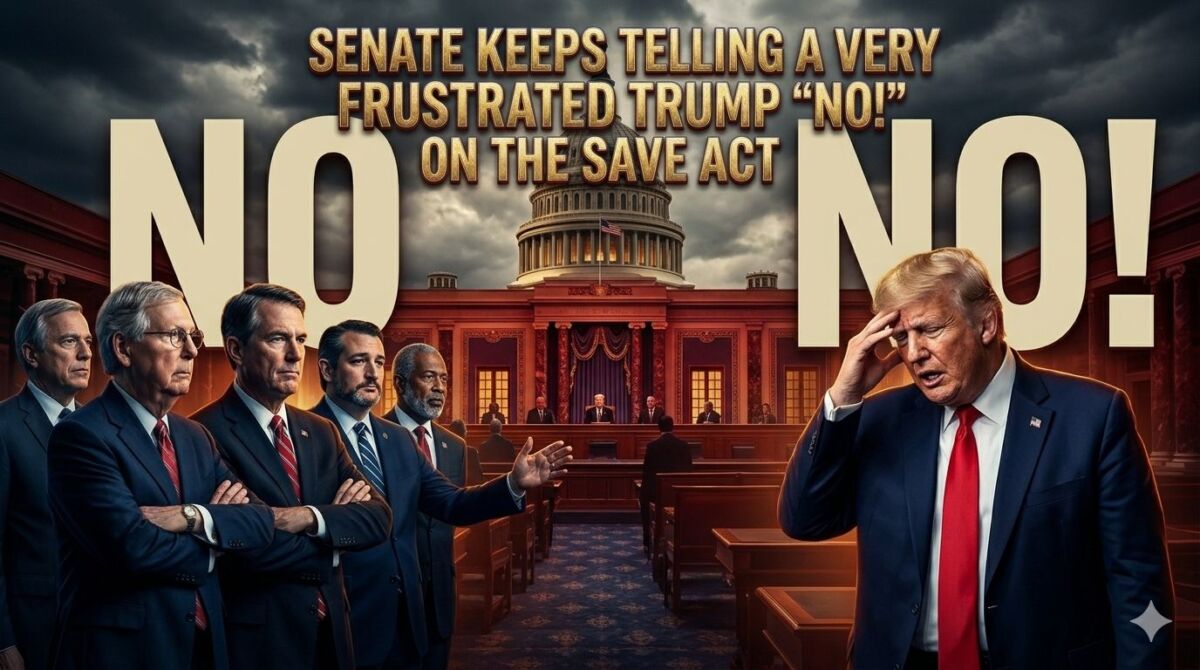 Senate Keeps Telling a Very Frustrated Trump “No!” on the Save Act